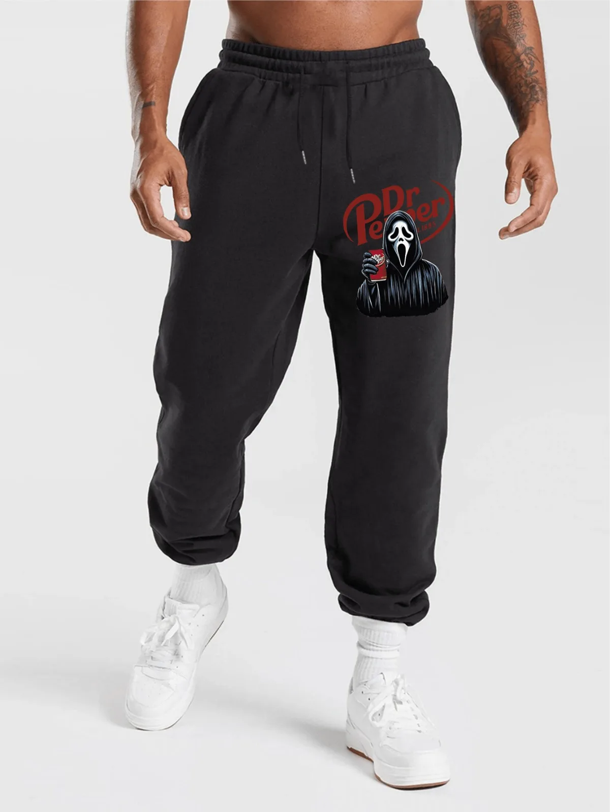 Printed Pattern Casual Sports Long Pants Loose and Well-Fitting Suitable for Both Men and Women Jogging Tapered Pants Sweatpants