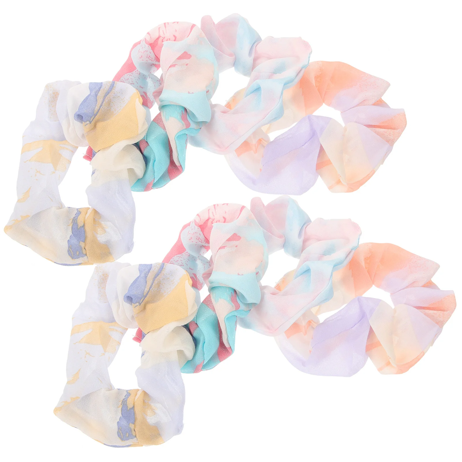 

8Pcs Tie-Dye Hair Scrunchies Gradient Color Hair Ropes Hairstyle Ponytail Holder Accessories Tie-Dye Scrunchies