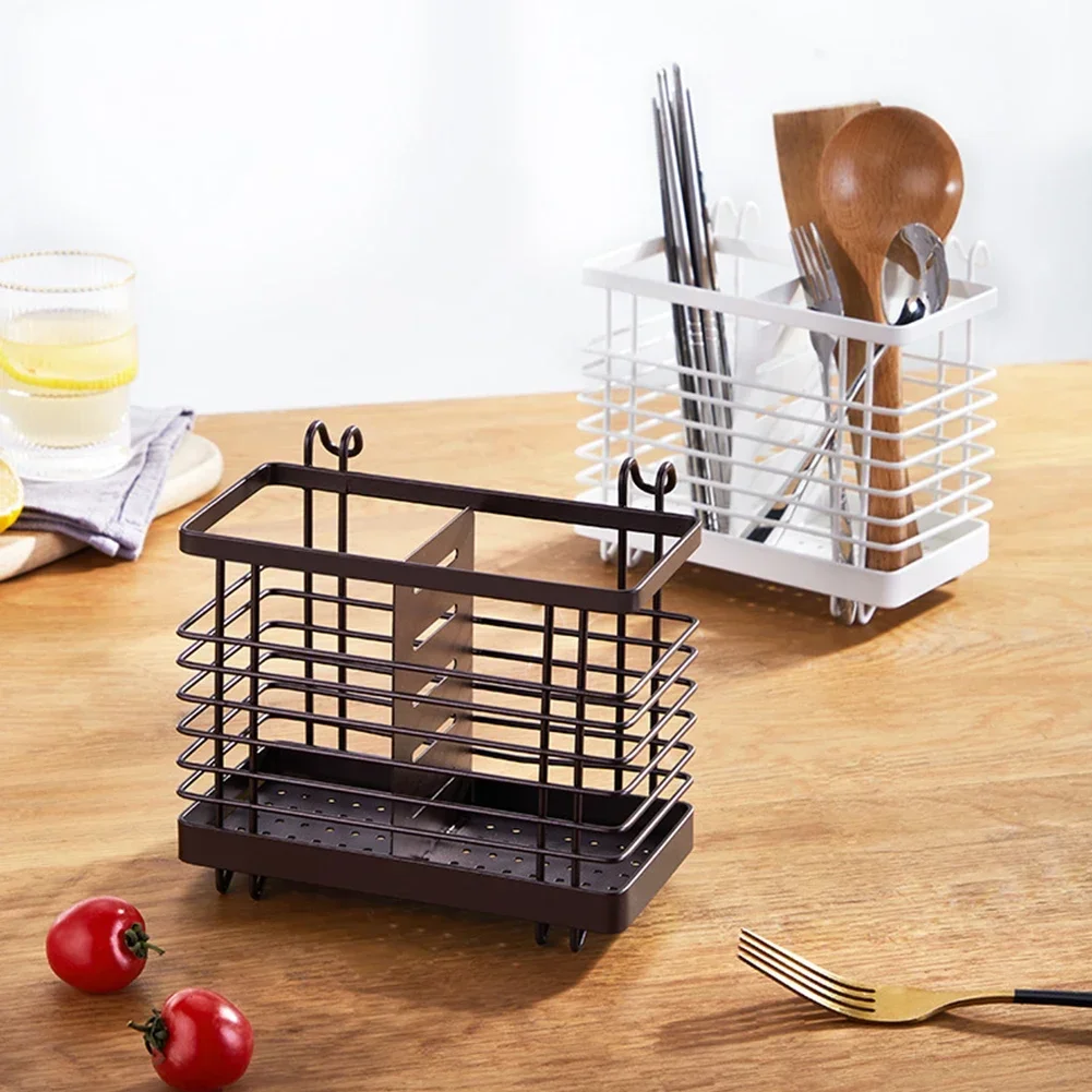 

Hollow Design Allows for Quick Drying Practical Sturdy Carbon Steel Kitchen Cutlery Drain Rack You Can Rinse Easily