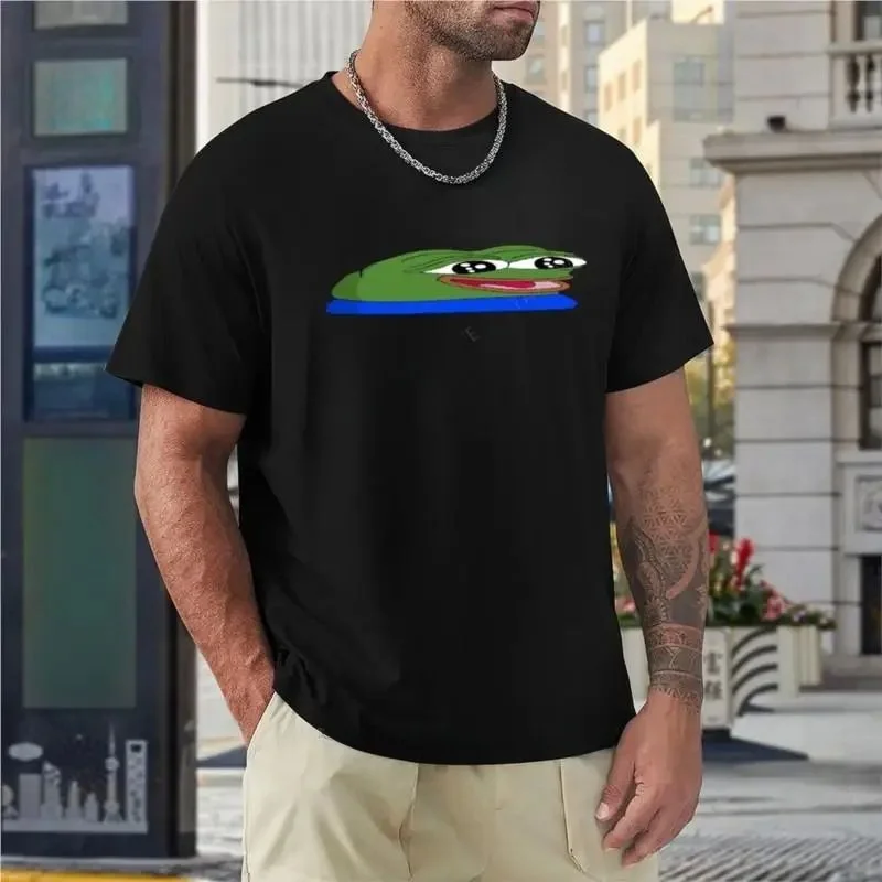 Nieuwe Bla heren T-shirt WidepeepoHappy Twitch Emote Katoen 00% Comfortabel Casual Streetwear Faion T-shirt
