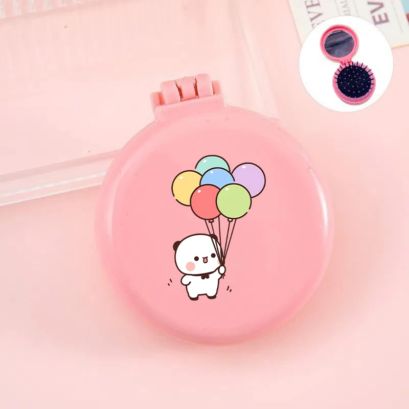 Bubu Dudu Air Cushion Comb with Mirror Yier Bear Panda Portable Mirror Massage Combs Cartoon Anime Hairdressing Folding Comb Hot - view 2