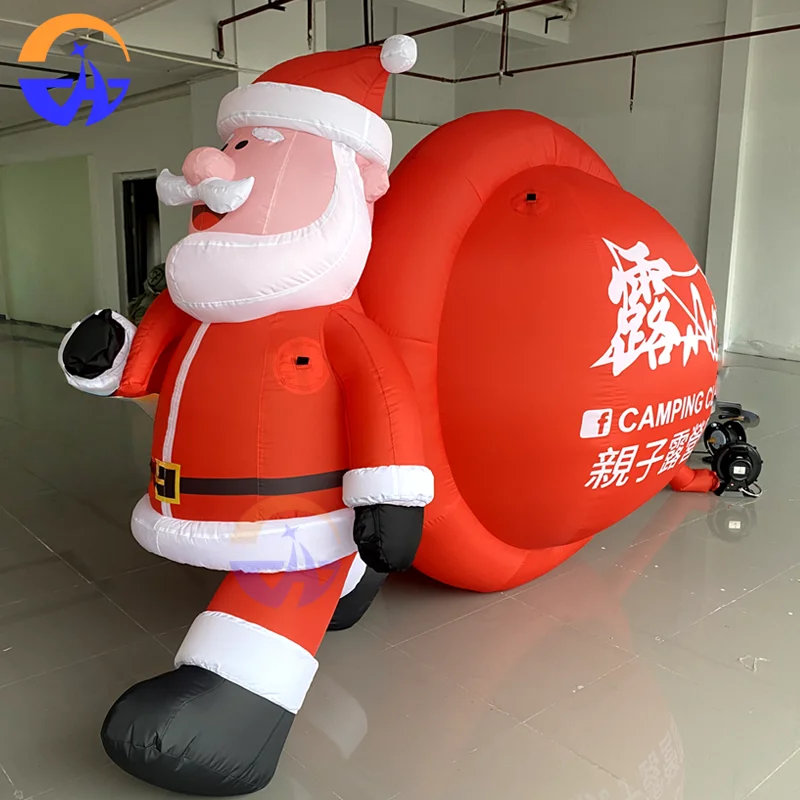 Modelo inflável de Papai Noel - evento de quintal ao ar livre de Natal e adereço de decoração de festas