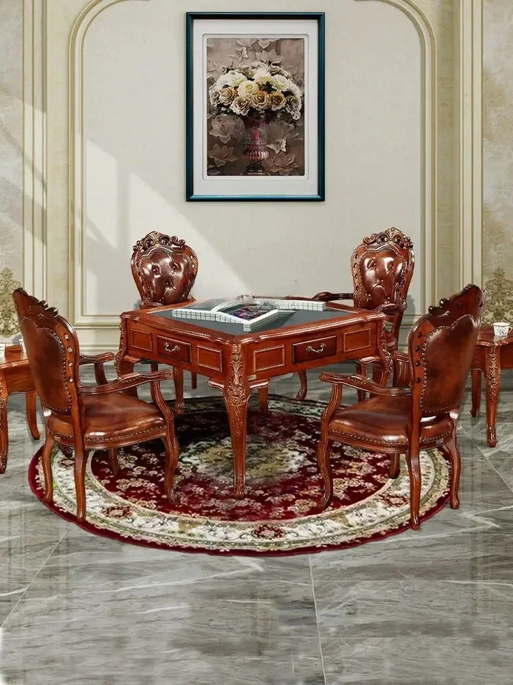 Solid wood mahjong machine, automatic dining table, dual-purpose integrated mahjong table, household bass machine hemp new model