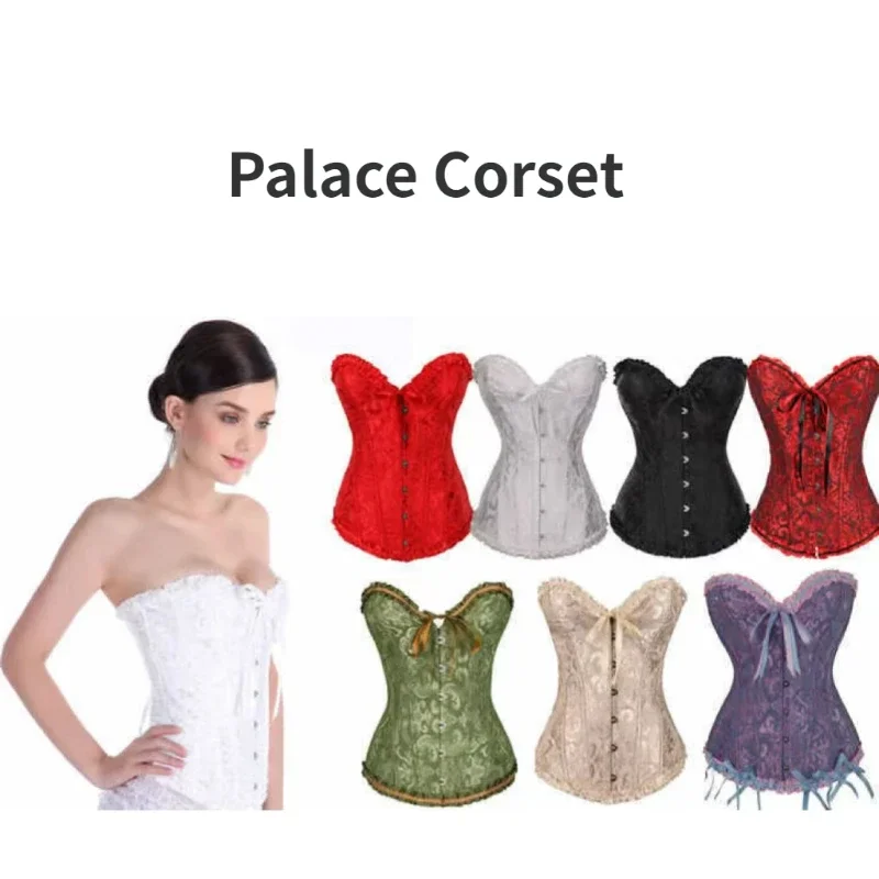 Women's Retro Palace Elastic Wide Belt Bridal Dress Belly Hourglass Waist Sexy Women's  Girdle Waistband Decorative Shapewear