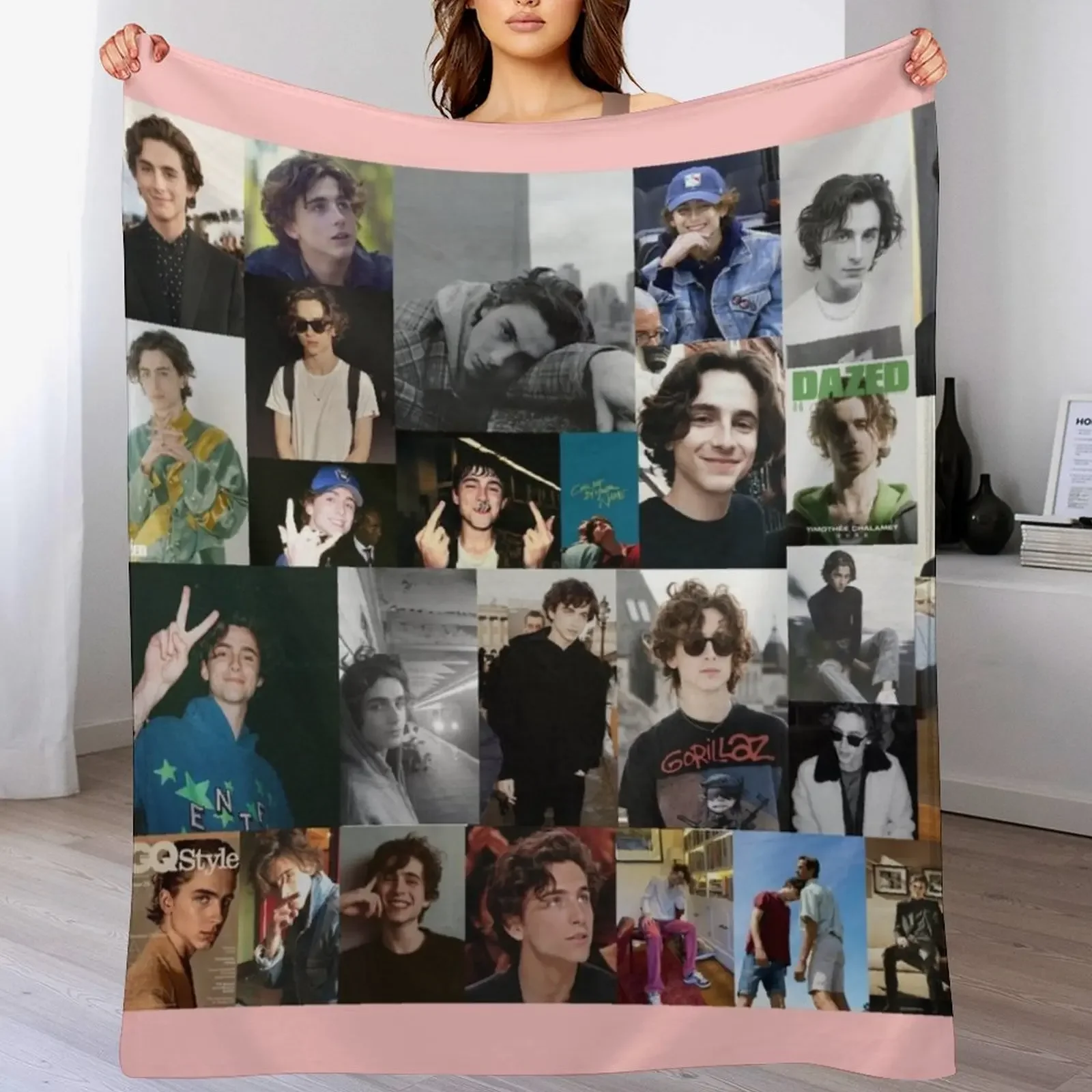 Timothée Chalamet Blanket Throw Blanket Baby Blankets For Sofas Flannel Custom Blankets