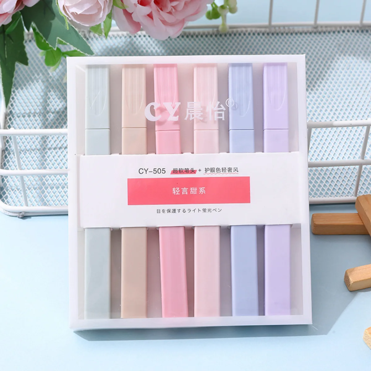 6 Brand Text Tones Pastels Beveled Tip To Highlight Square Ergonomic Format