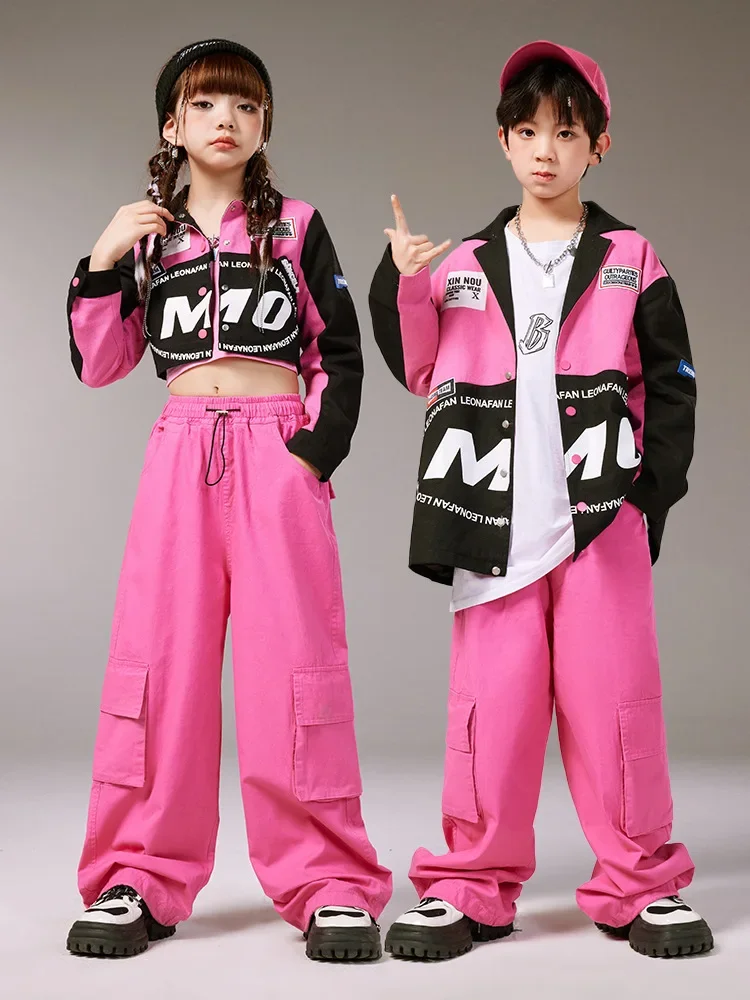 

Modern K-pop Jazz Dance Costume Girls Hip Hop Performance Clothing Kids Catwalk Street Dance Clothes Fashion Stage Wear