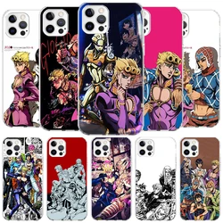 JoJo Bizarre Adventure Golden Wind Cover Phone Case For iPhone 16 17 Air 15 14 Pro Max 16E Phone Case 13 Mini 12 11 7 SE 8 Print