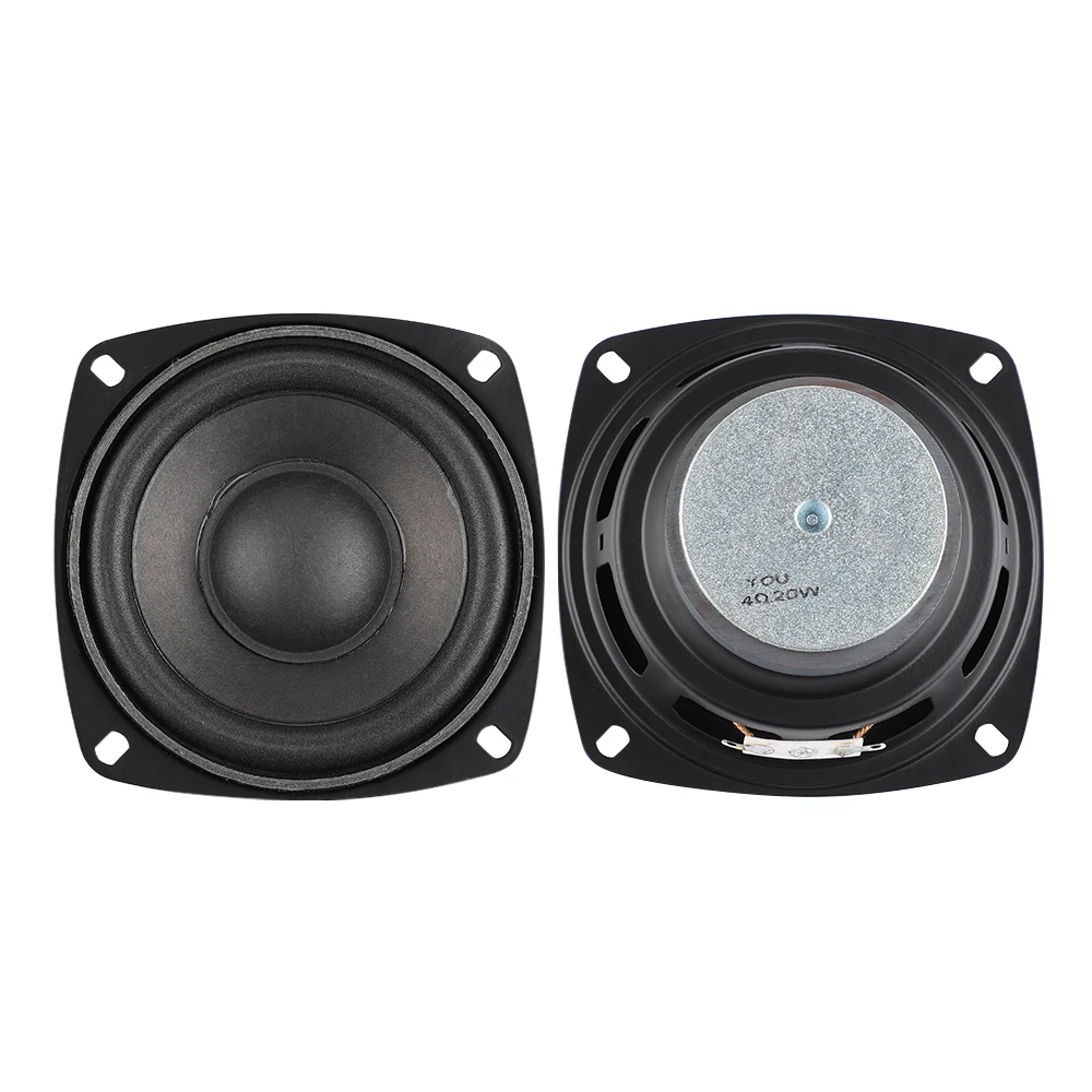 AIYIMA 2Pcs 4 Inch Audio Speakers 4 Ohm 20W Full Range Loudspeaker Home Theater Tweeter Midrange Woofer Sound Amplifier Speaker