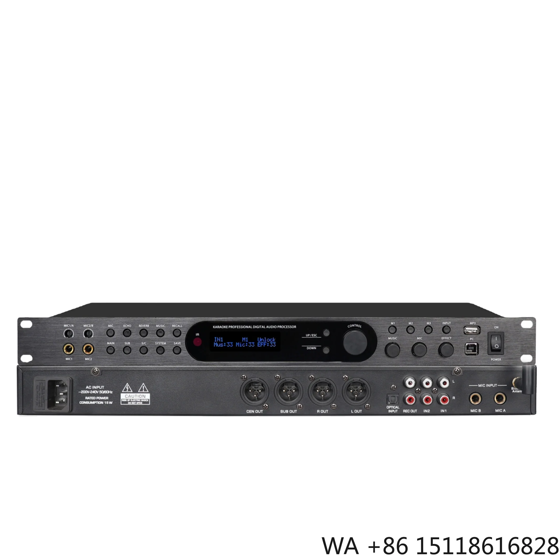 Brand New ADSP Digital KTV Karaoke System with High Quality Metal Construction 6-Channel for Enabled 1 Year Warranty