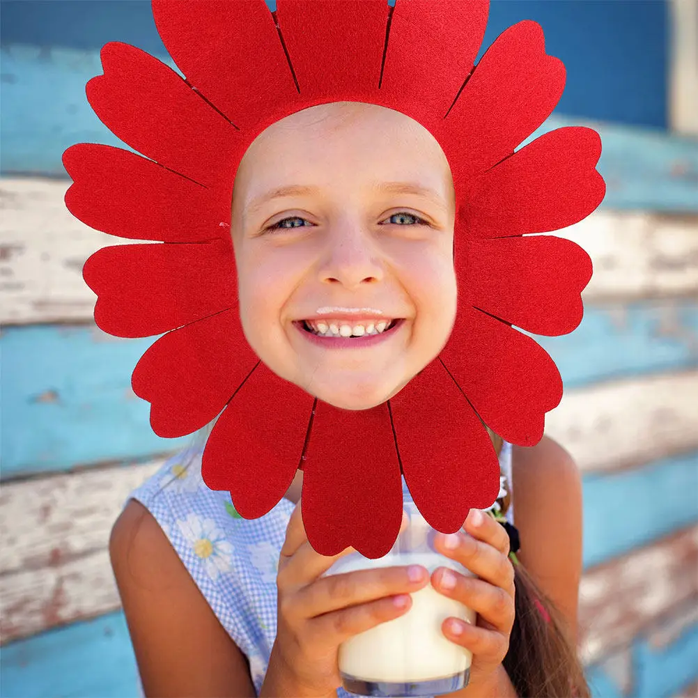 Sunflower Headgear Cute Flower Costume Cap for Kindergarten Day Wedding Party Fun Performance Prop Cosplay