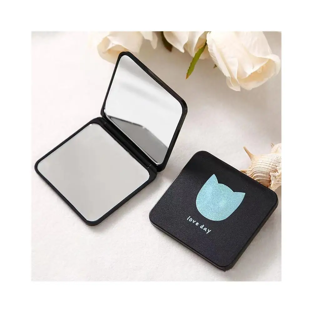 Mini Makeup Mirror Portable Cosmetic Mirror Folding Accessories Mirror Travel Pocket Mirrors Pocket Compact M0E6