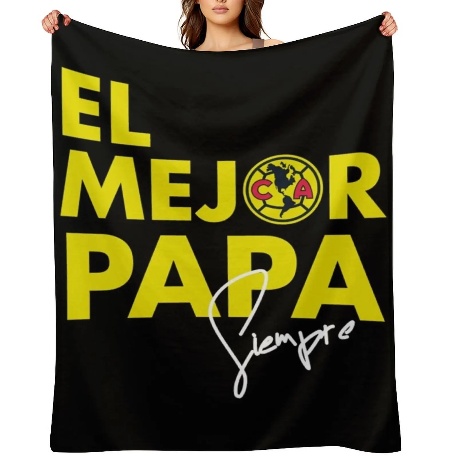 

Club America - El Mejor Papa Throw Blanket Softest Retros Baby bed plaid Blankets