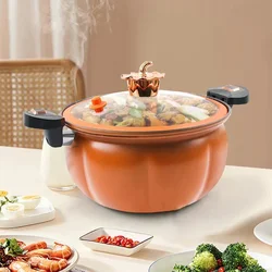 5L/8L Micro Pressure Pot Vacuum Multifunctional Stewing Boiling Gas Stove Universal Double Ear Stewing Pot Non-Stick Soup Pot