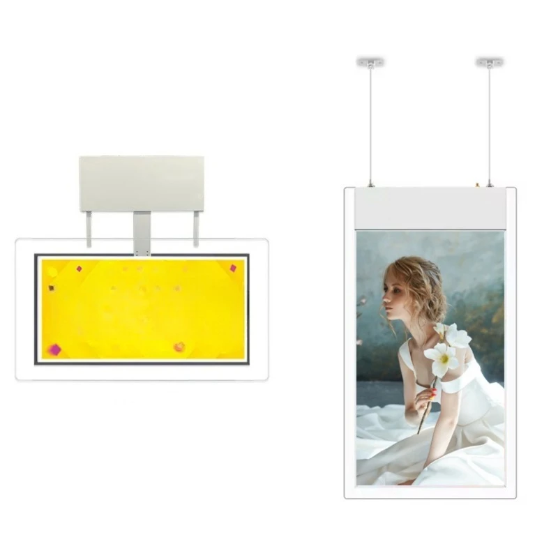 Wall-mounted advertising machine Ultra-thin double-sided window machine Hanging double-sided screen window machine