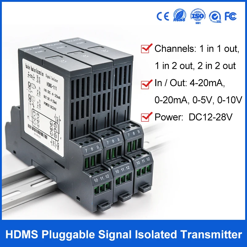 1 in 1 out current 4-20mA signal conditioner signal isolator transmitter