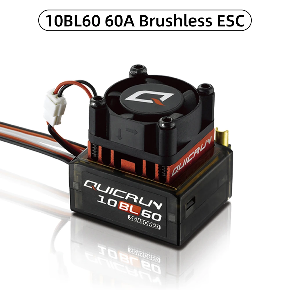 Hobbywing QUICRUN Sensored 10BL120 120A /10BL60 60A 2-3S Lipo Brushless ESC for 1/10 Car