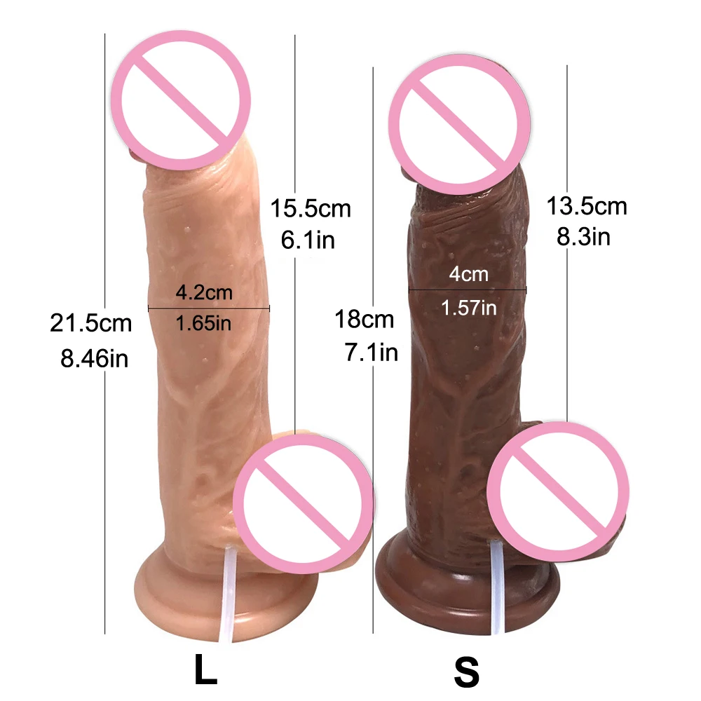 Dildo eiaculazione realistico in Silicone per le donne, pene Dildo scintillante realistico con ventosa, Dildo enorme per giocattoli adulti del sesso