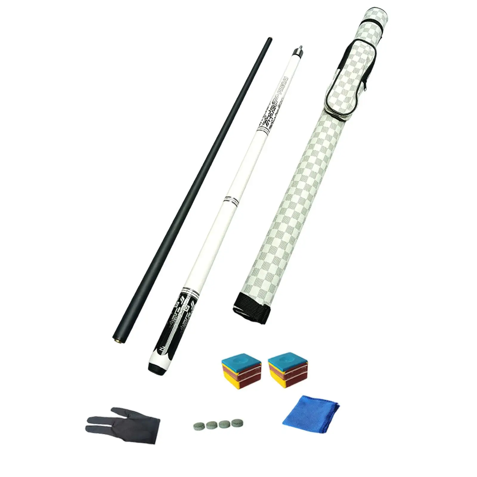 Pool Cue Kit Featuring 9.5mm Tip And Four Extra Tips for Billiards