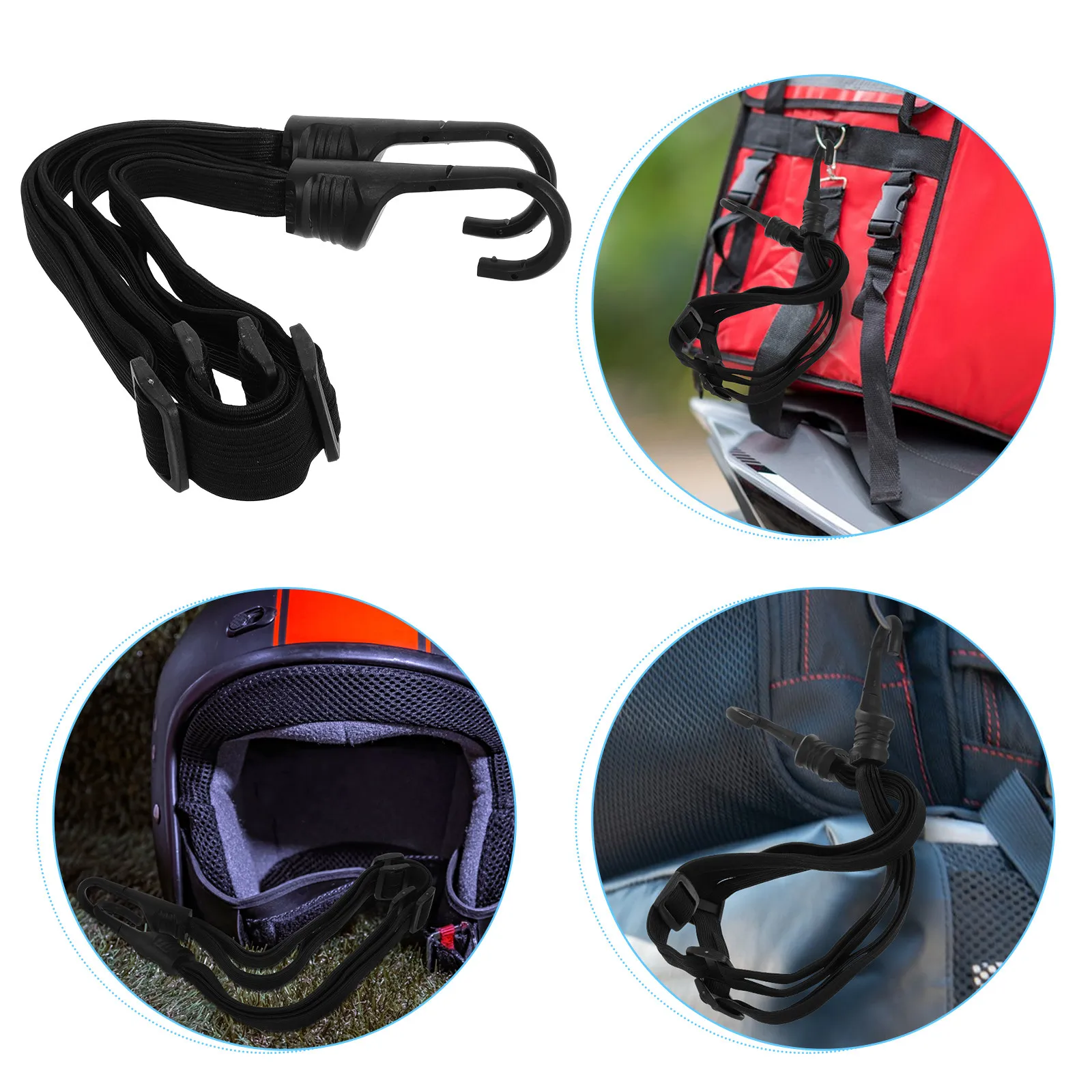 

Эластичный ремень-банджи для мотоциклетного багажа с крючками для аксессуаров для мотоспорта, кемпинга, мотоциклов, электротехники