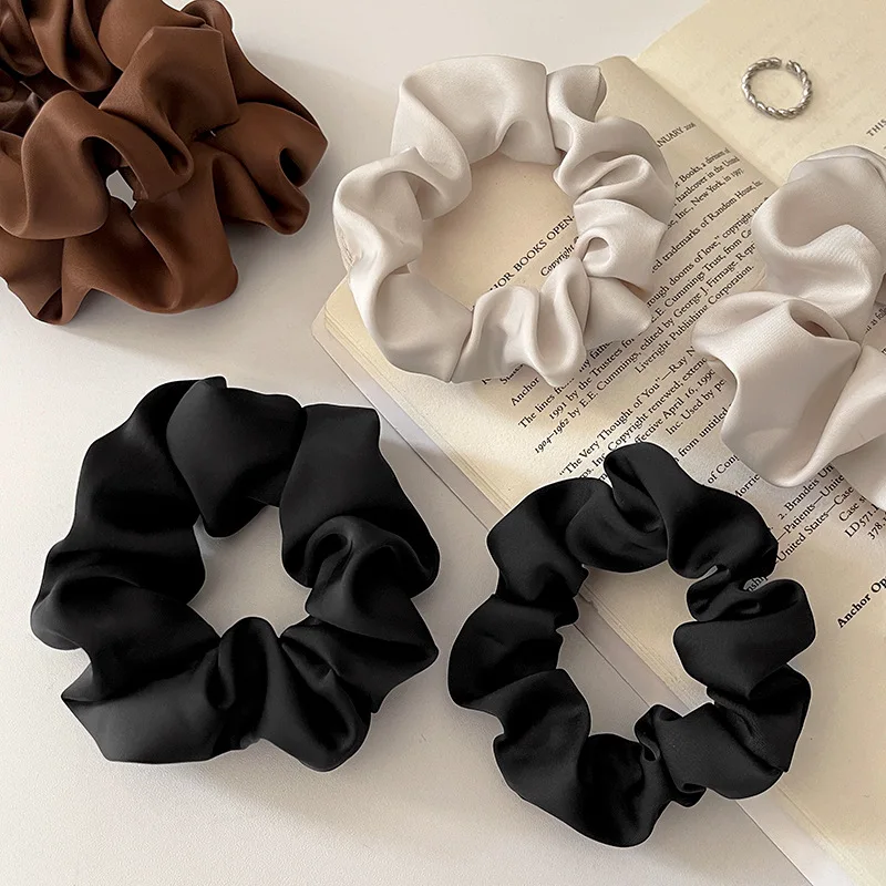 Fasce per capelli per donna elegante Chouchou Scrunchies in raso corde per capelli cravatte Tiara Cabelo Feminino accessori Para El Cabello