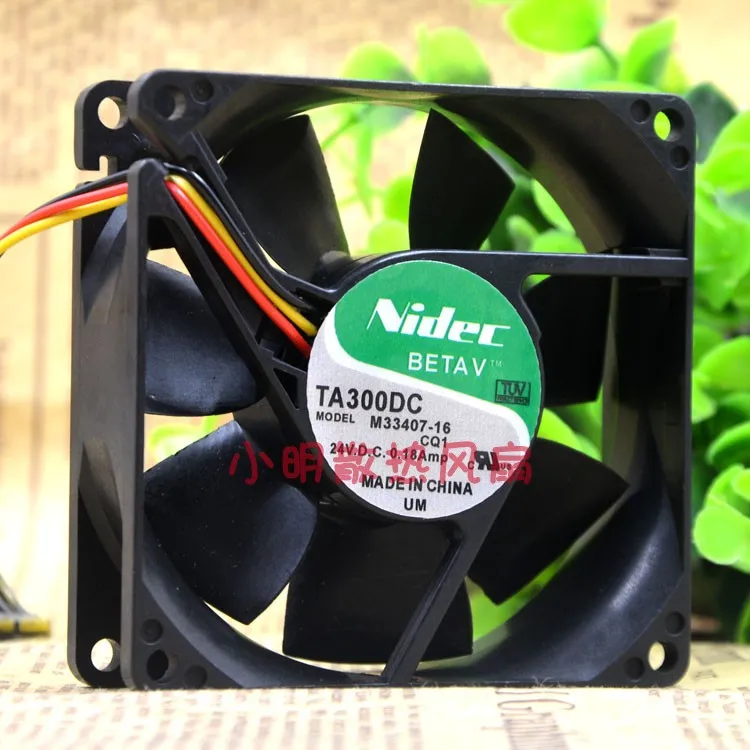 NEW ORIGINAL TA300DC M33407-16 24V 0.18A 8025 80x80x25mm COOLING FAN RADIATOR
