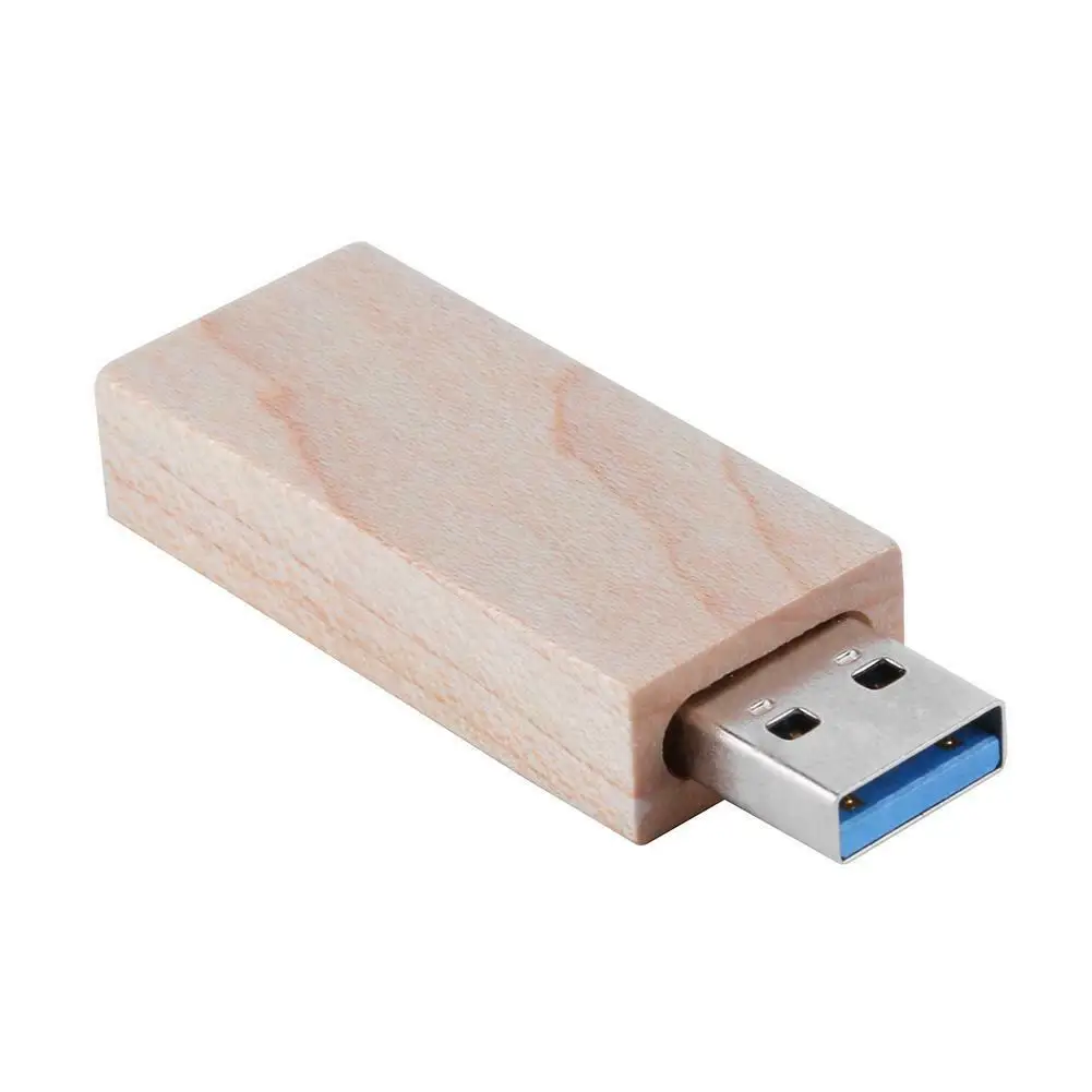 LOGO Ukiran Laser Kustom Gratis Strip Panjang Maple USB3.0 Flash Drive Kecepatan Tinggi 8GB 16GB 32GB 64GB 128GB dan Kotak Maple
