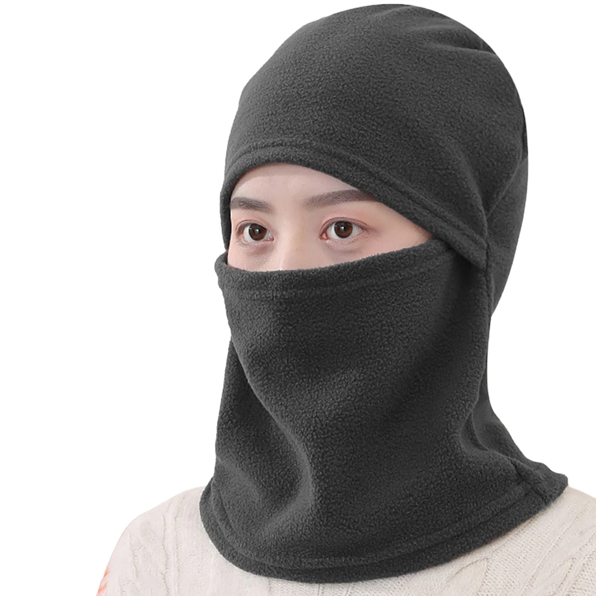 Winter-Fahrradmaske, thermische winddichte Sturmhaube, Skimaske für Männer und Frauen, warme Polarfleece-Maske für Outdoor-Sport, Motorrad, Gesichts-Skimaske. – Detail 9