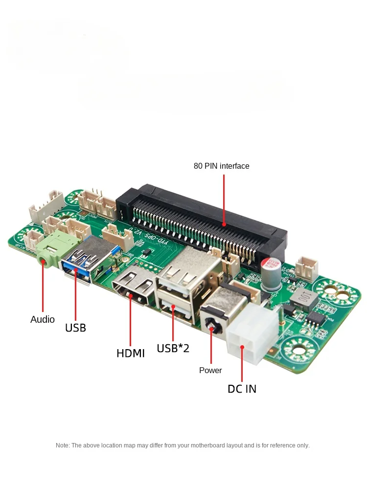 OPS Computer switching board 80PIN docking board Tail board card touch teaching conference electronic whiteboard