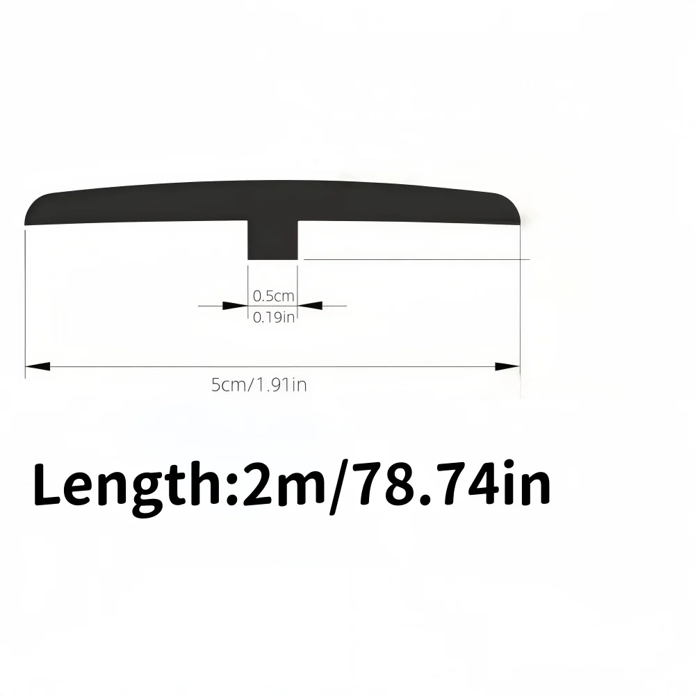 1pc 2M Carpet To Tile Floor Transition Strip Self Adhesive T-Molding Threshold Cover Household Wood Grain Divider Strip Doorway