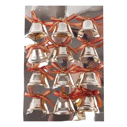 Christmas Metal Bell Tree Ornament 12'li