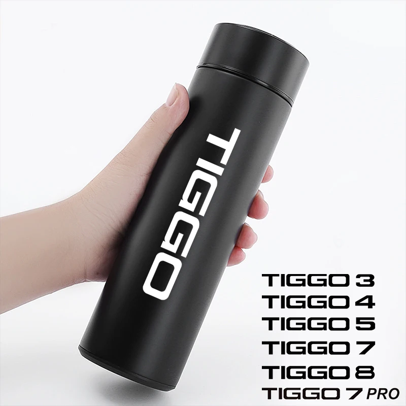 500ML Car Water Bottle Cup Thermos Smart Temperature Display Cup Heat For Chery Tiggo 3 4 5 7 PRO 8