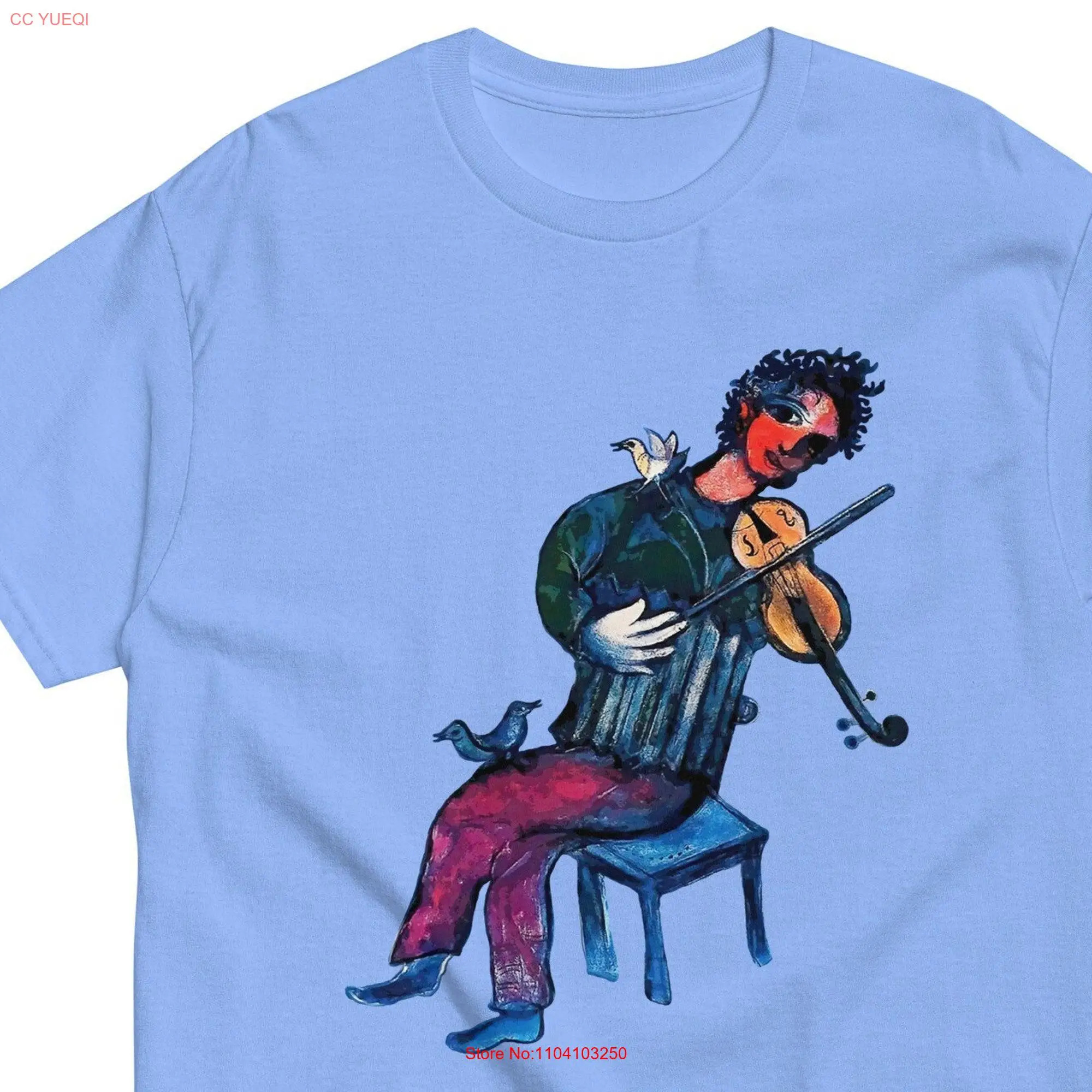 Art The Blue Fiddler Men's classic tee long or short sleeves