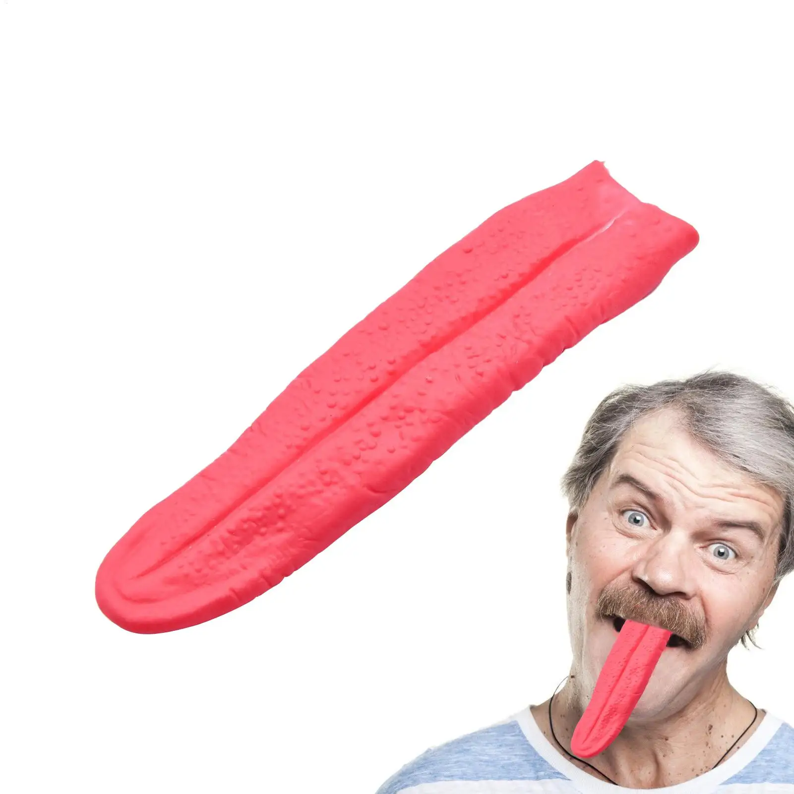 Halloween Cosplay Props False Tongue Artificial Tongue Horrible Trick Props Fake Costume Accessory Cosplay Party Accessory