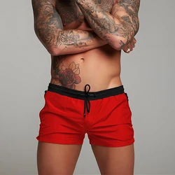 2025 New Mens Swimwear Board Shorts Swimsuit Men Sexy Swimwear Swimming Shorts Men Briefs Beach Shorts Sports Surf Swim Trunks