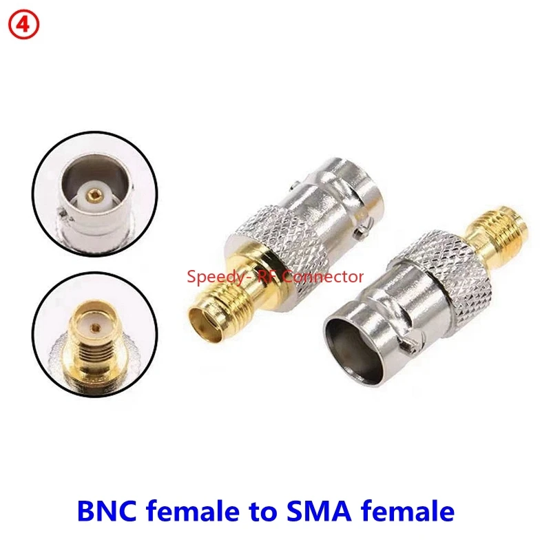 Прямой коннектор SMA-BNC Q9 папа-Мама, диск BNC-SMA для раций Motorola, адаптер Coax RF, латунь, быстрая доставка