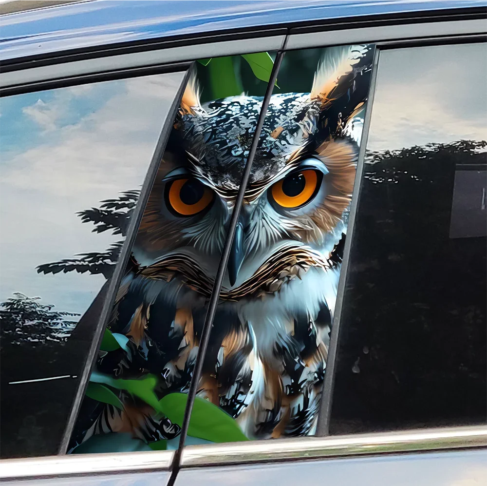 

Owl Car Stickers Car B-pillar Decal Waterproof Stickers Auto Center Pillar Sticker Cover Scratches Vehicle Decor Accessories