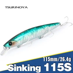 TSURINOYA 135S Long Casting Sinking Minnow 135mm 26.4g BAYONET Fishing Saltwater Lures Seabass Pike Hard Baits Movement