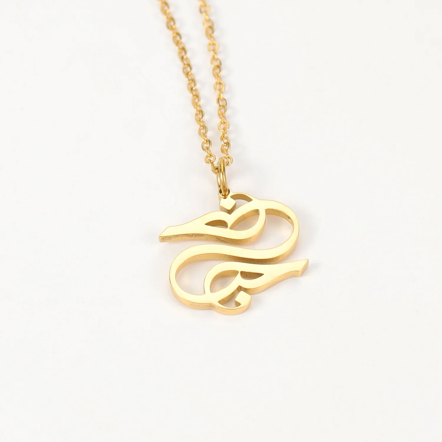 Custom Arabic Calligraphy Necklace Personalized Gold Plated Jewelry Exquisite Script Pendant Cultural Fashion Necklace Christmas