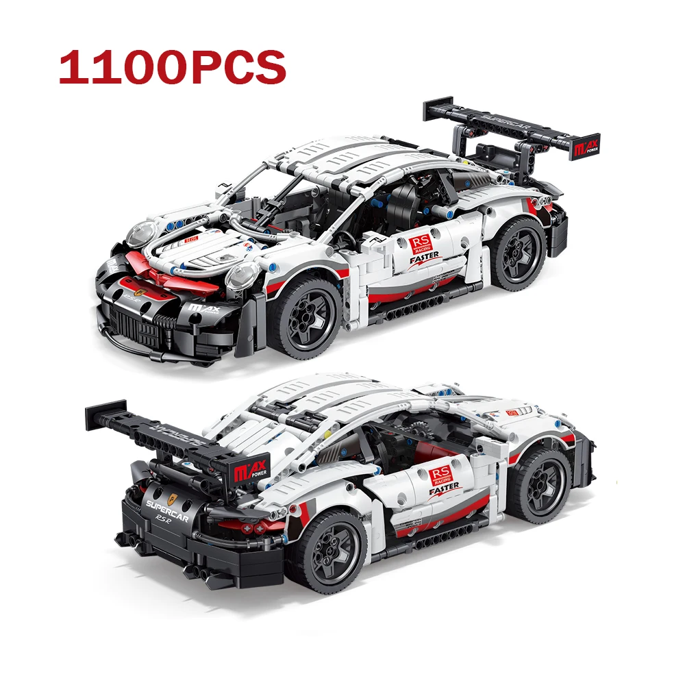 

NEW Technical 1100+Pcs Racing Car Assembled Building Block Sports Car Model MOC Brick Vehicle Set Toy Birthday Gifts Toy