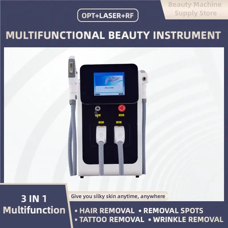 new 3 in 1 Diode OPT IPL Hair Removal Machine Portable ND Yag Remove Tattoo Professional Beauty Device Hair Remov