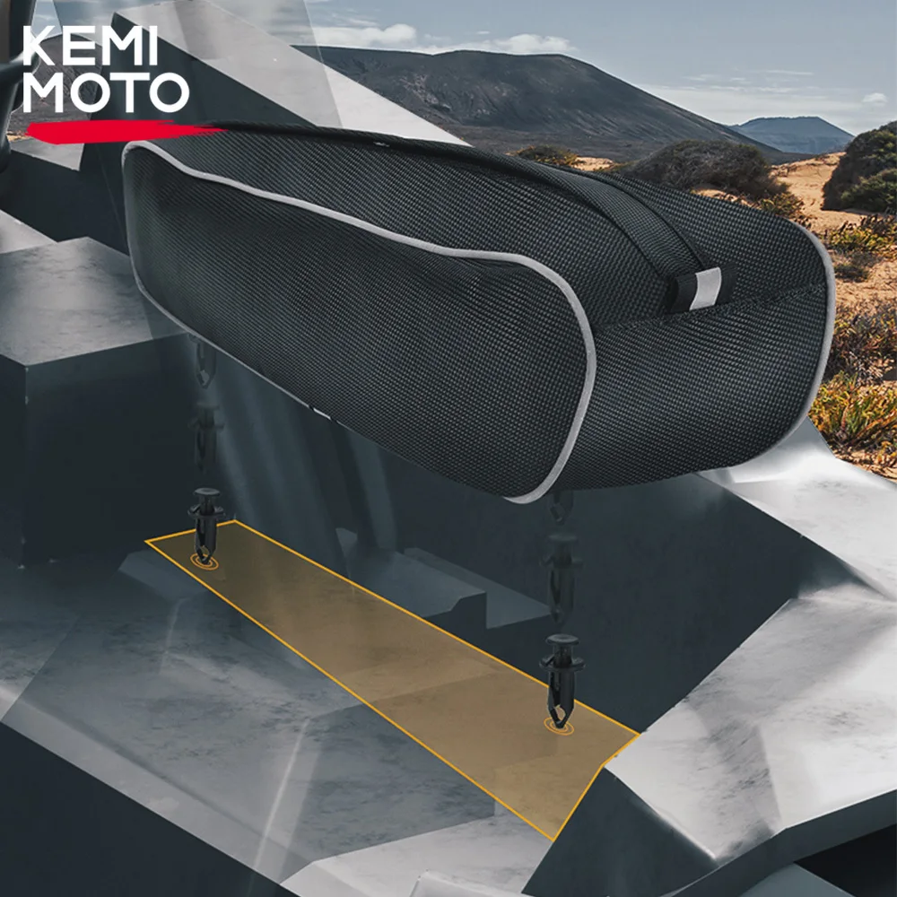 

KEMIMOTO Rear Bed Gear Tool Storage Bag UTV Compatible with Polaris RZR XP 1000/Turbo with Reflective&PVC Wear Resistant Zippers