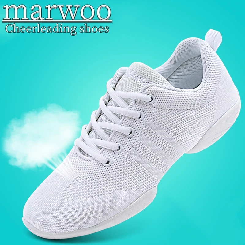 

Marwoo cheerleading shoes Children's dance shoes Competitive aerobics shoes Fitness shoes Women's white jazz sports shoes 6708