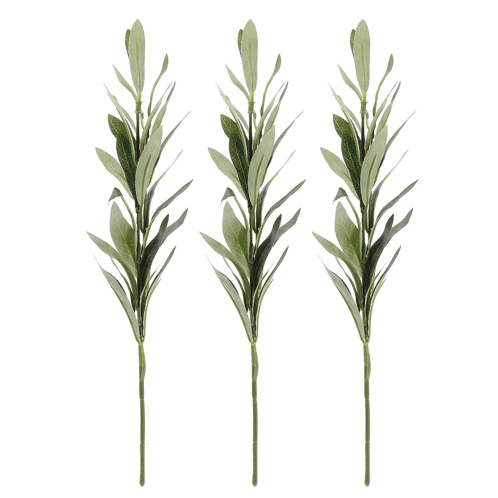 

3Pcs Artificial Olive Branches Plastic Plant Mood Boosting Low Maintenance Decor Faux Olive Branches Plastic Plant