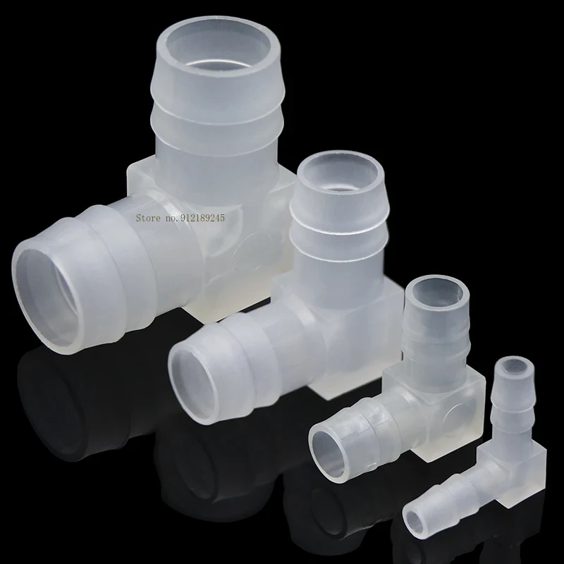 خرطوم على شكل حرف L مشترك متساوي القطر الزاوية اليمنى البلاستيك حوض السمك انبوب ماء موصل ملحق مشترك #4