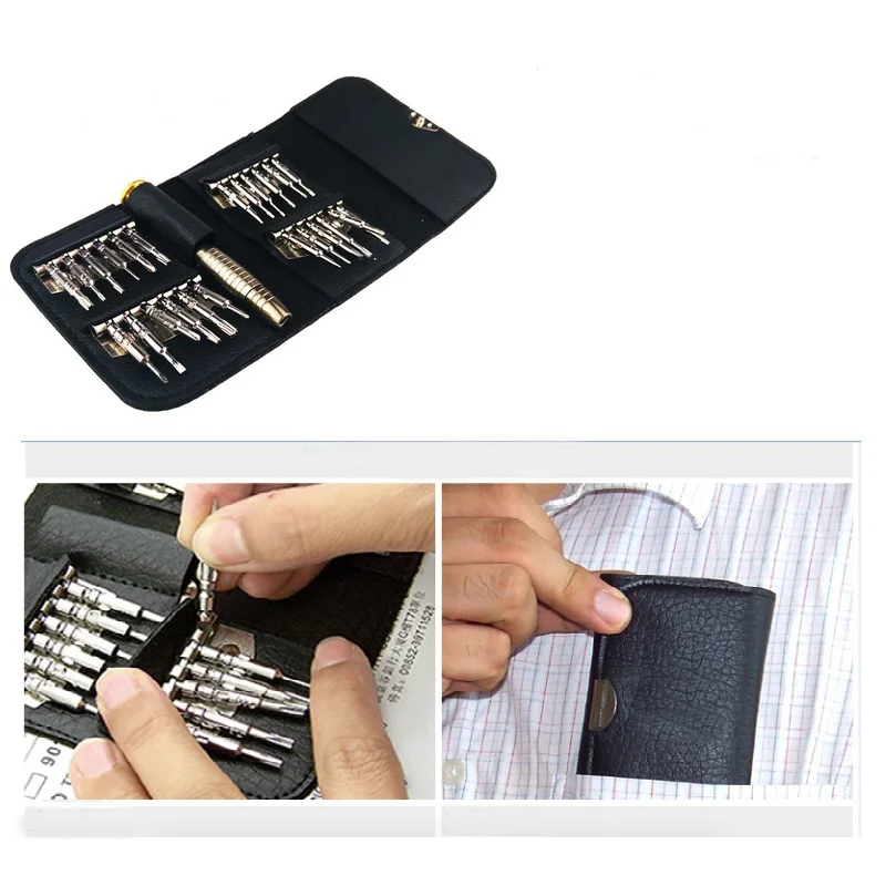 25 In 1 Precision Screwdriver Set Wallet  Watch Laptop IPhone Samsung Smart Phone Repair Dismantle Multi Tools