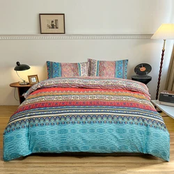 3pcs New Duvet Cover Set with Pillowcases No Filling Boho Plain Print,minimalist style Warm Cute Comforter Soft Bedding Kit