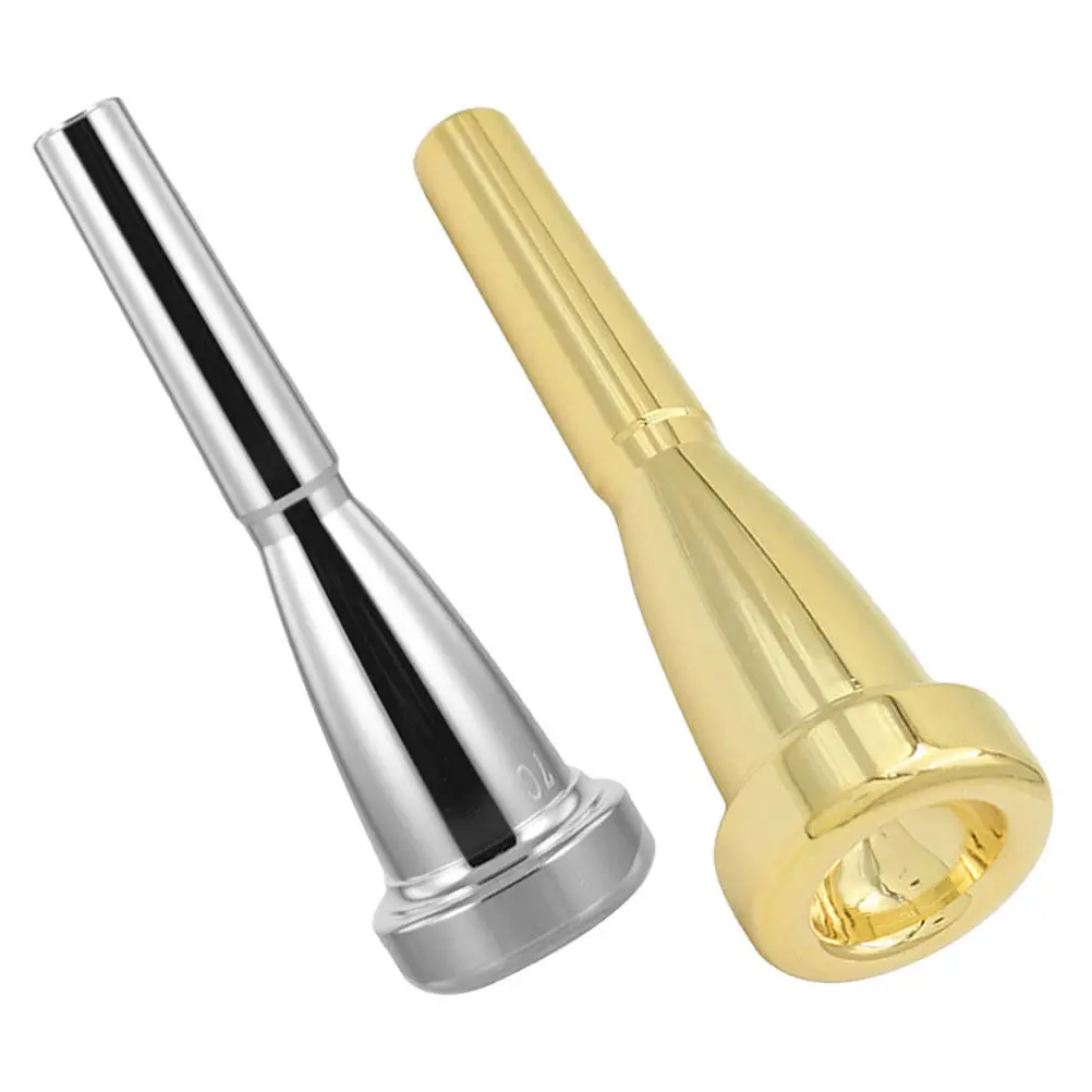 2Pcs Trumpet Mouthpiece Premium Copper Material Polished Finish Vibrant Tone Beginner Friendly Portable Lightweight Wind