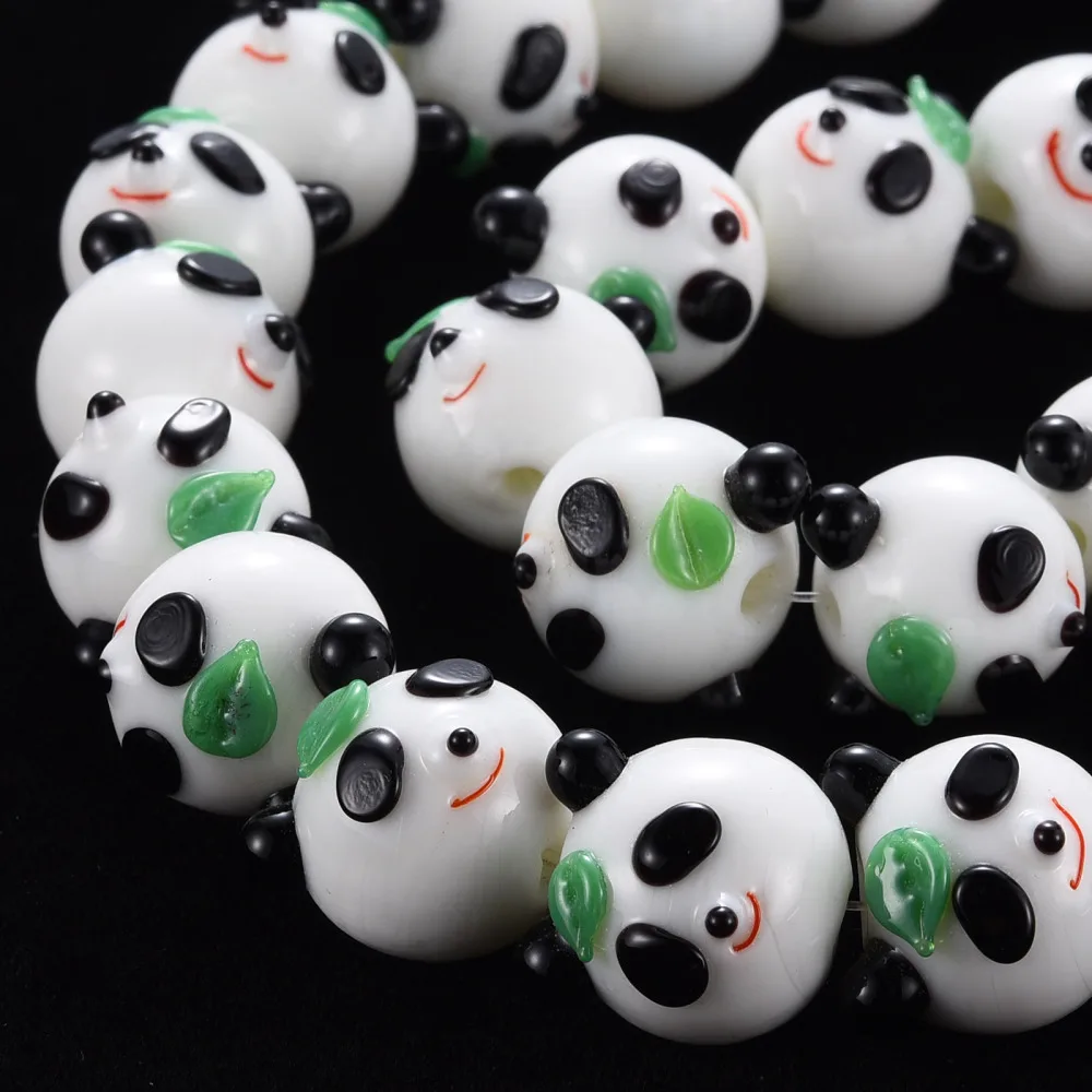 

Cute Animals Handmade Lampwork Glass Beads Kawaii Panda Dolphin Pig Lampwork Beads for Jewelry Made DIY Bracelet Charms 30-40Pcs