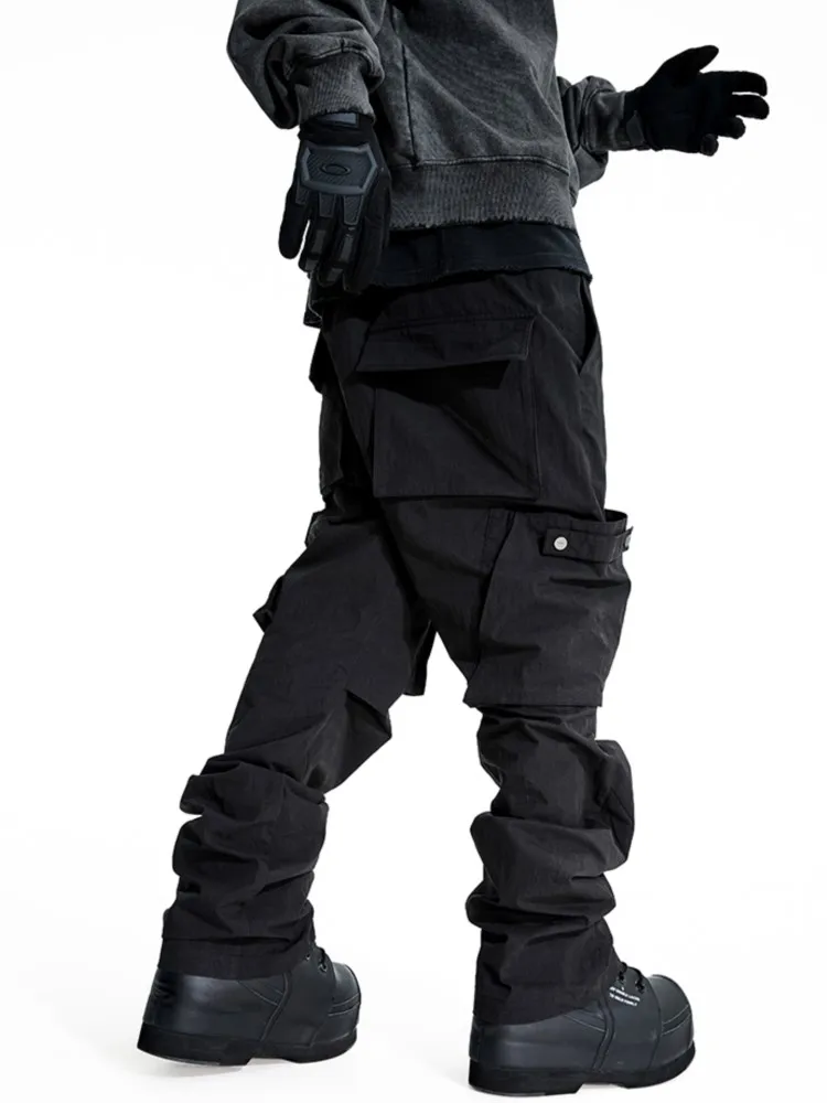 Vintage Techwear Style Pants For Men High Street Chic Biker Pants Overalls